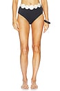 view 1 of 4 Solara High Waisted Bikini Bottom in Black & White