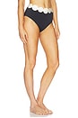 view 2 of 4 Solara High Waisted Bikini Bottom in Black & White