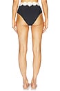 view 3 of 4 Solara High Waisted Bikini Bottom in Black & White