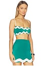 view 3 of 5 Nalua Bandeau Bikini Top in Turquoise