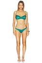 view 4 of 4 Arina Bikini Bottom in Turquoise