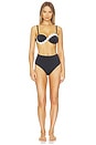 view 4 of 4 Corfu High Waisted Bikini Bottom in Black
