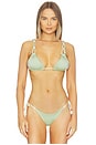 view 1 of 5 Petalia Bikini Top in Green