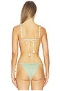 view 3 of 5 Petalia Bikini Top in Green