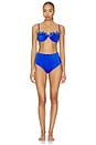 view 4 of 4 High Waist Fira Bikini Bottom in Blue