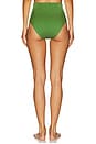 view 3 of 4 Meadow High Waisted Bikini Bottom in Green