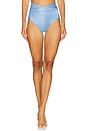 view 1 of 5 Nimbis High Waisted Bikini Bottom in Blue
