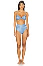 view 4 of 5 Nimbis High Waisted Bikini Bottom in Blue