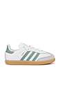 view 1 of 6 Toddler Samba OG Sneaker in White, Silver, Green, & Gum