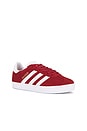 view 2 of 6 Kids Gazelle Sneaker in Better Scarlet, White, & Gold Metallic