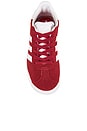 view 4 of 6 Kids Gazelle Sneaker in Better Scarlet, White, & Gold Metallic