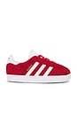 view 1 of 6 Toddler Gazelle Sneaker in Better Scarlet, White, & Gold Metallic