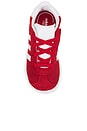 view 4 of 6 Toddler Gazelle Sneaker in Better Scarlet, White, & Gold Metallic