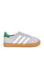 view 1 of 6 Kids Gazelle Sneaker in Halo Silver, White & Green