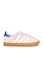 view 1 of 6 Kids Gazelle Sneaker in Clear Pink, White & Blue Bird