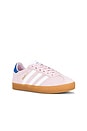 view 2 of 6 Kids Gazelle Sneaker in Clear Pink, White & Blue Bird