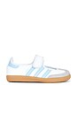 view 1 of 6 ZAPATO PLANO SAMBA JANE in White, Clear Sky, & Gum 3