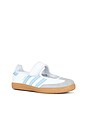 view 2 of 6 ZAPATO PLANO SAMBA JANE in White, Clear Sky, & Gum 3