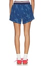 view 5 of 7 Denim Graphic Varsity Shorts in Medium Blue Denim