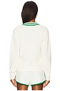 view 4 of 6 x Sporty & Rich Sweater in Off White & Green