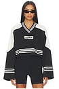 view 1 of 4 Crew Sweatshirt in Black & Off White