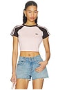view 1 of 5 Superstar Baby Tee in Sandy Pink, Aurora Coffee & Sandy Pink
