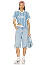 view 4 of 5 Denim Football Jersey in Indigo Denim