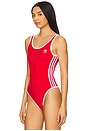 view 3 of 5 3 Stripe Bodysuit in Better Scarlet