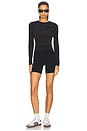 view 5 of 5 Sheer 3 Stripe Long Sleeve in Black