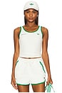 view 1 of 6 x Sporty & Rich Tank in Off White & Green