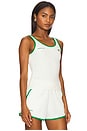 view 2 of 6 x Sporty & Rich Tank in Off White & Green