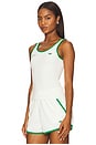 view 3 of 6 x Sporty & Rich Tank in Off White & Green