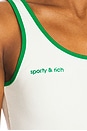 view 6 of 6 x Sporty & Rich Tank in Off White & Green
