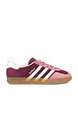 view 1 of 7 Gazelle Indoor Sneaker in Maroon, White, & Preloved Crimson