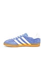 view 5 of 7 Gazelle Indoor Sneaker in Blue Fusion, White, & Gold