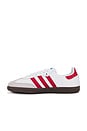 view 5 of 6 Samba OG Sneaker in White & Better Scarlet