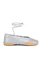view 1 of 7 Taekwondo Mei Ballet Flat in Silver Metallic & Gum 3