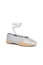 view 2 of 7 Taekwondo Mei Ballet Flat in Silver Metallic & Gum 3