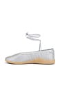 view 5 of 7 Taekwondo Mei Ballet Flat in Silver Metallic & Gum 3