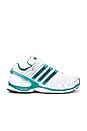 view 1 of 6 X Sporty & Rich Adistar Control 5 Sneaker in Footwear White, Carbon & Pure Teal