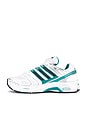 view 5 of 6 X Sporty & Rich Adistar Control 5 Sneaker in Footwear White, Carbon & Pure Teal