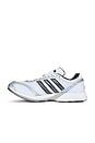 view 5 of 6 ADIZERO ADIOS スニーカー in Footwear White, Hi-res Blue & Grey Five