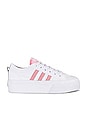 view 1 of 6 NIZZA PLATFORM 스니커즈 in White & Super Pop