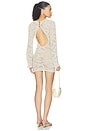 view 1 of 4 Eve Longsleeve Mini Dress in Sand Shimmer