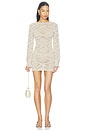 view 2 of 4 Eve Longsleeve Mini Dress in Sand Shimmer