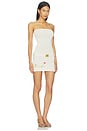 view 2 of 4 Gisele Mini Embroidered Dress in Star White Sequin