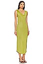 view 3 of 3 Chloe Dress in Chartreuse