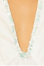 view 4 of 4 Celine Hand Beaded Dress in Salt & Swimming Pool Blue