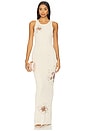 view 1 of 4 Natalia Hand Embroidered Dress in Salt Sequin