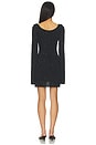 view 3 of 4 Maya Longsleeve Mini Dress in Black Sequin